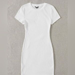 Shein solid rib-knit bodycon dress